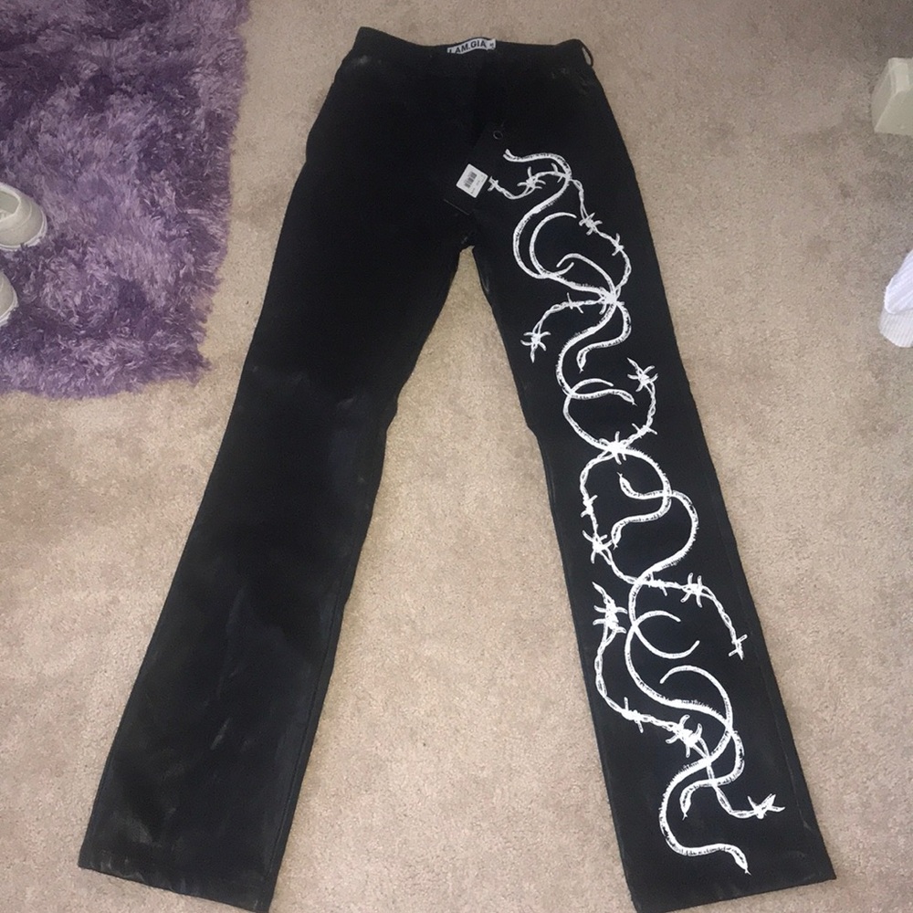 Leather Vega Straight leg pants